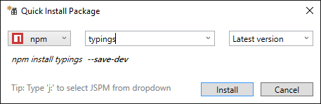 Use PackageInstaller to install Typings